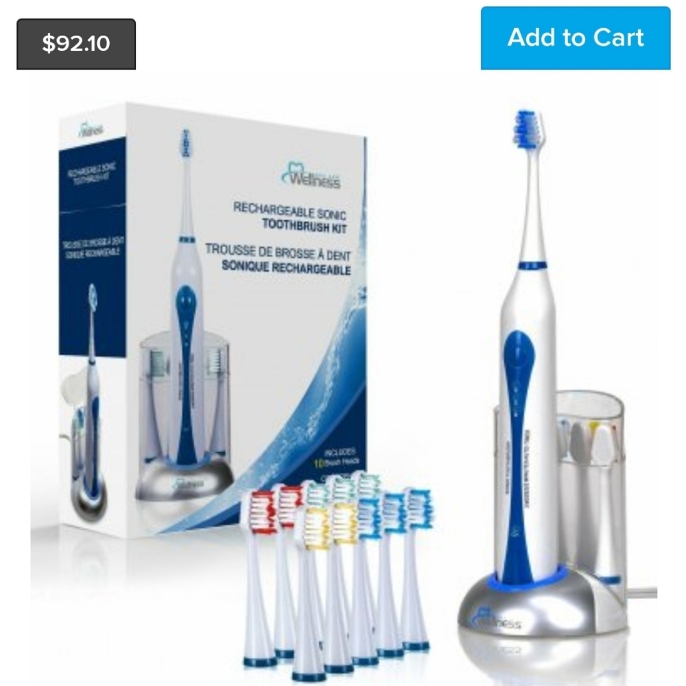 SOLD Rechargeable Sonic Power Toothbrush Kit